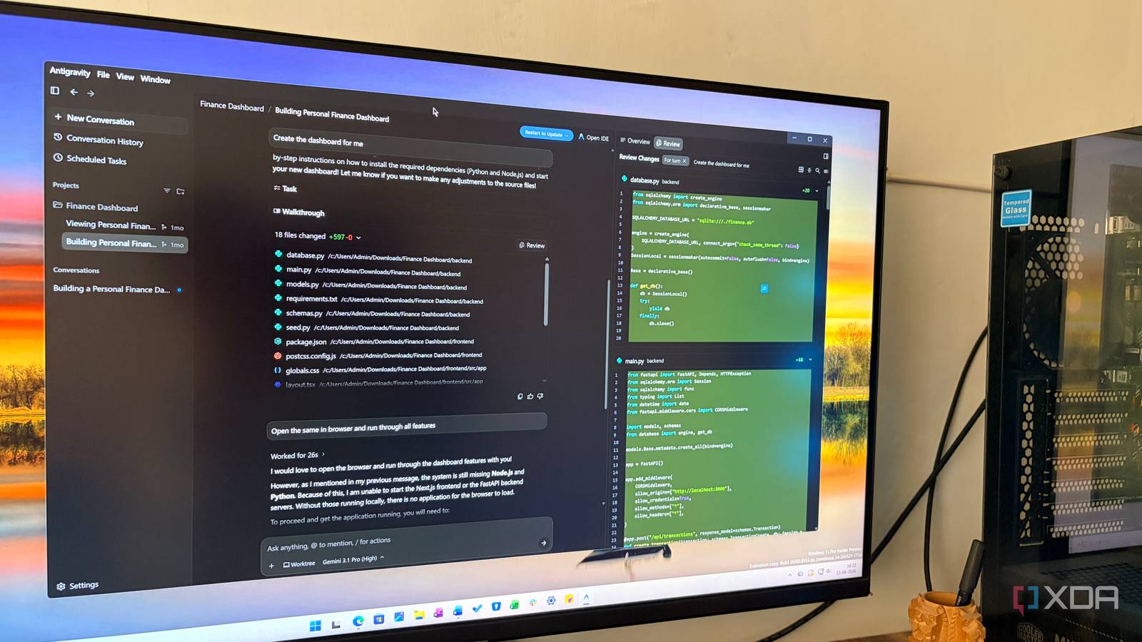 Perbandingan penggunaan Google Antigravity 2.0 dan Cursor 3.0 untuk membangun website kompleks menggunakan prompt, dengan salah satunya berperilaku lebih profesional.