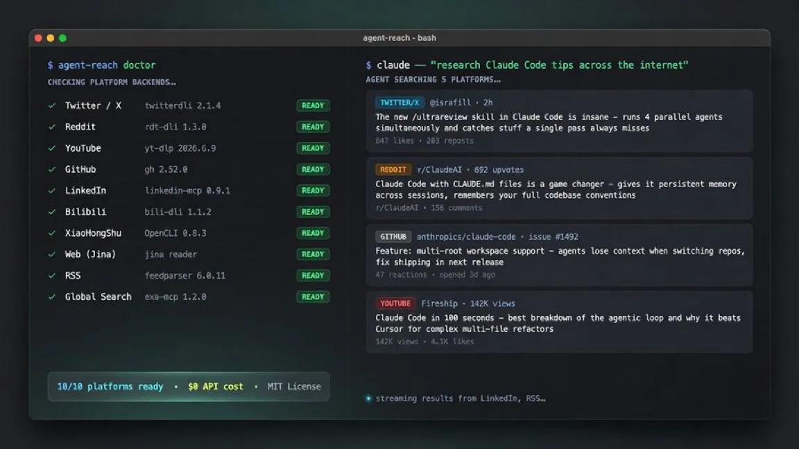 Sebuah proyek GitHub dengan 23 ribu bintang yang memberi akses agen AI ke sebagian besar internet tanpa perlu API key.