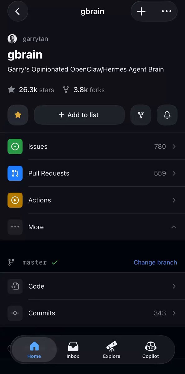 GBrain adalah repo open-source bintang 26.300 yang memberi Claude Code memori permanen sehingga AI tidak lupa konteks antar sesi, lengkap dengan pencarian, penyimpanan, dan 66 pekerjaan otonom yang berjalan di latar belakang.